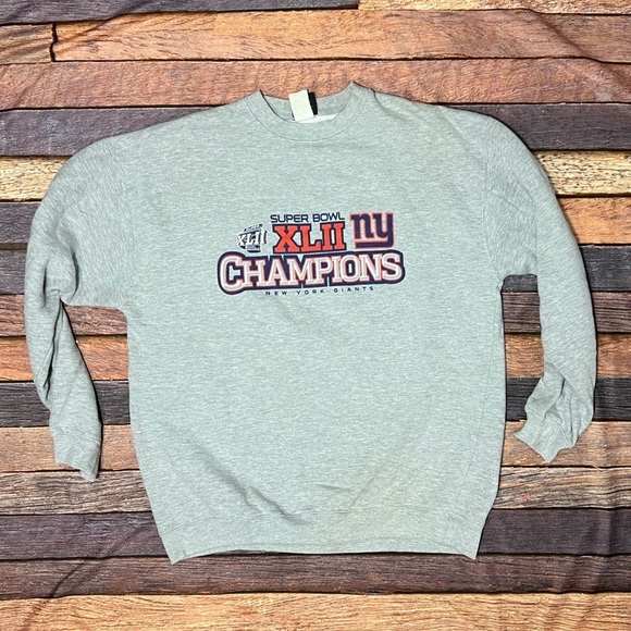 New York Giants Super Bowl XLII NFL Football Crewneck Sweatshirt